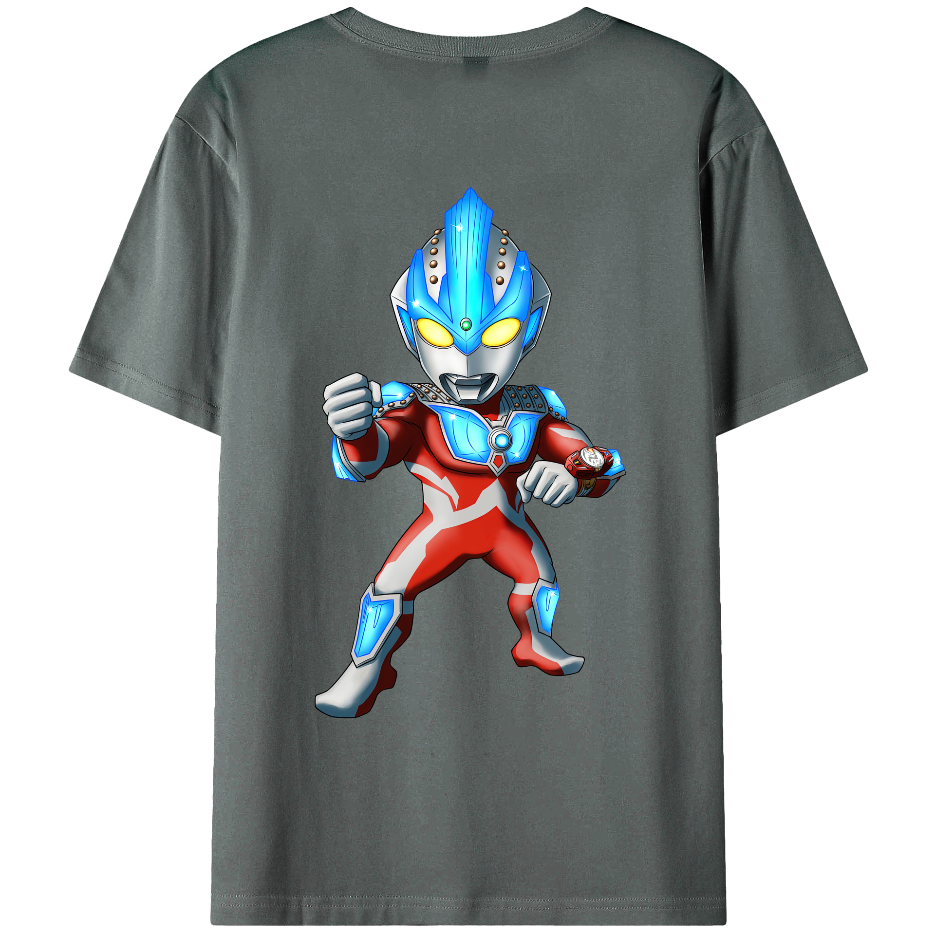 （画像用） ウルトラマン Ultraman 綿100％ メンズ半袖Tシャツ（バックプリント） 通気性
